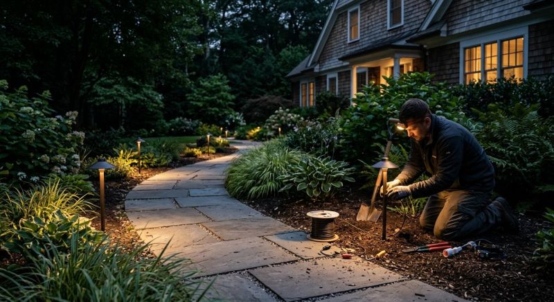 Pond Lighting Installation in Kansas City, KS